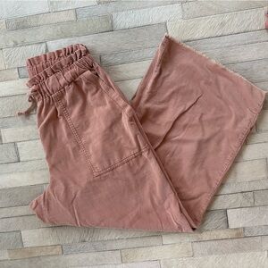 Dusty Pink Hello Nite Drawstring Wide Leg Pants